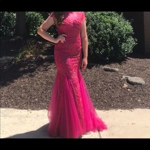 Pink Sherri Hill Mermaid Dress